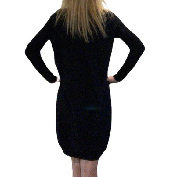 COS Women’s Dark Navy Ribbed Wool Sweater-Dress/Tunic Size XS - Picture 3 of 8